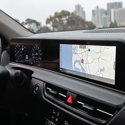 Dashboard / front screens inside 2026 Kia Seltos