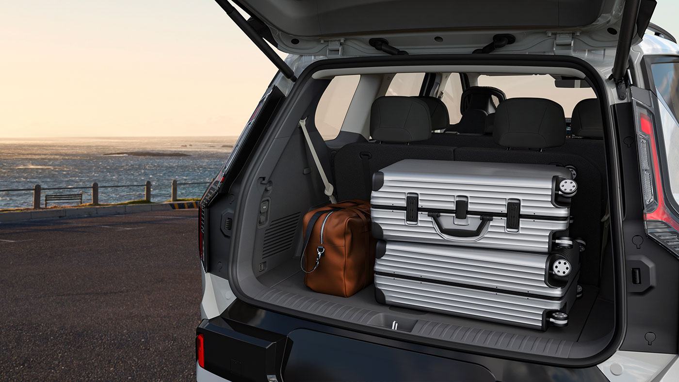 2026 Kia EV9 with truck open.