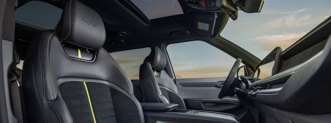 Front row sport bucket seats inside 2026 Kia EV9 