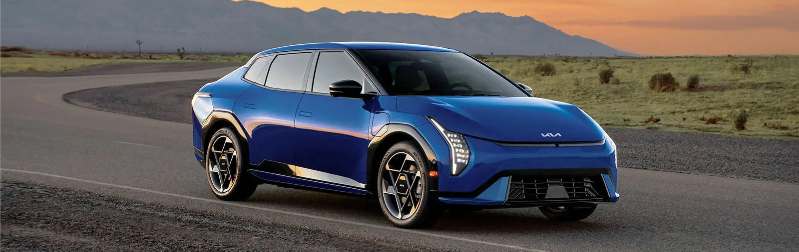 2026 Kia EV4 driving down road