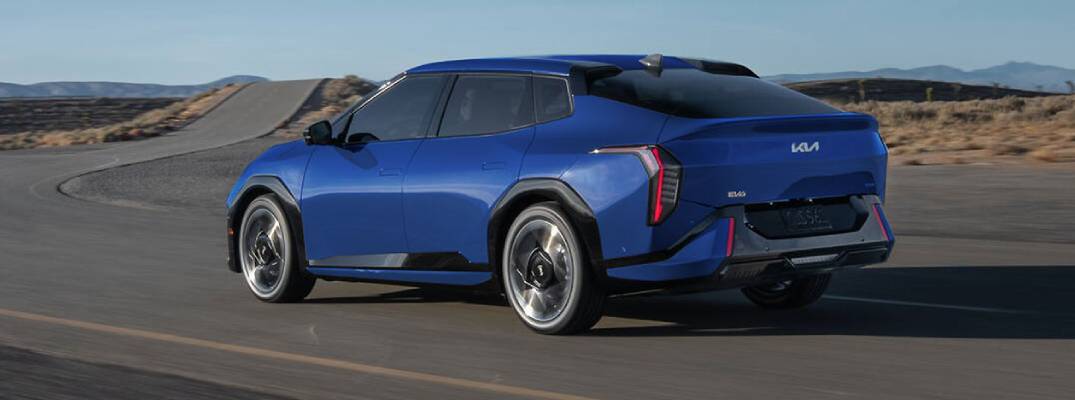 2026 Kia EV4 driving down road
