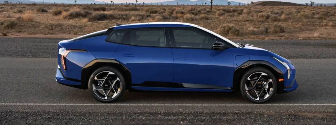 2026 EV4 driving down road.