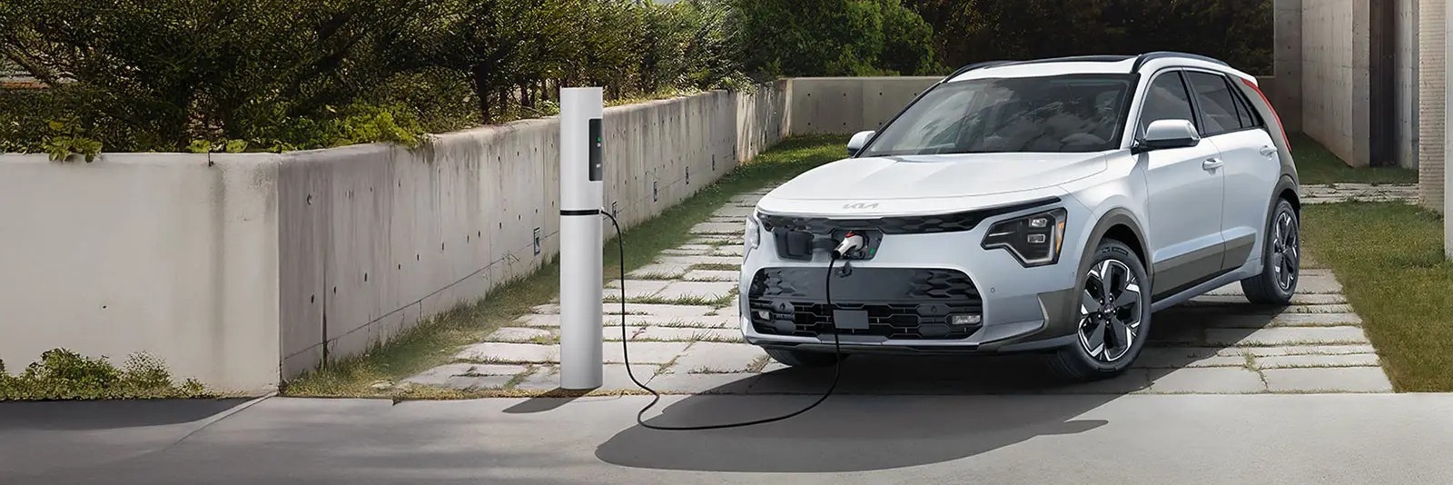 EV plugged into charging port